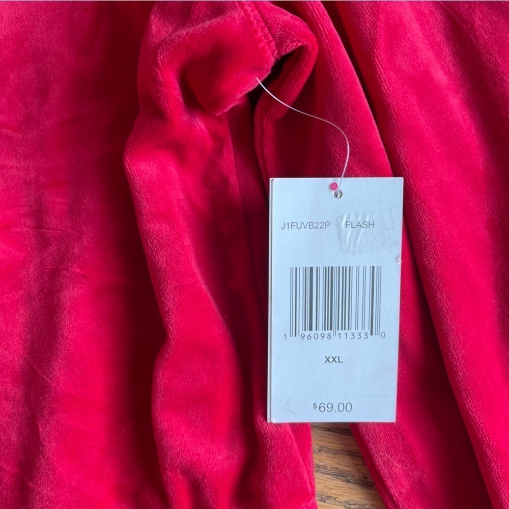 NEW Juicy Couture Velour One Piece Jumpsuit Flash Red Barbie Size XXL NWT - Picture 9 of 9